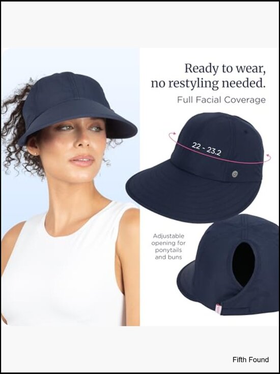 Women\'s UPF 50 Sun Hat with Patented Ponytail Opening, Adjustable Fit